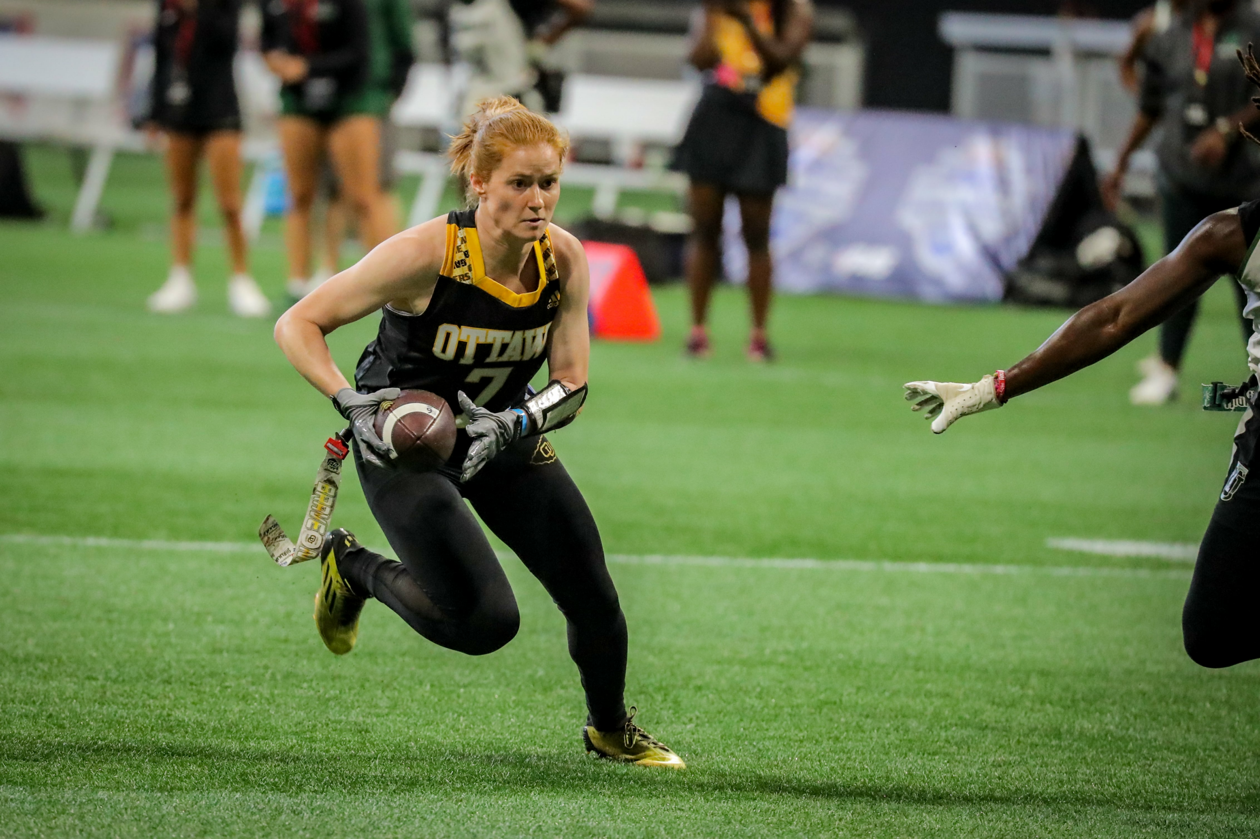 U.S. Women's National Team member Addison Orsborn in action for Ottawa University.